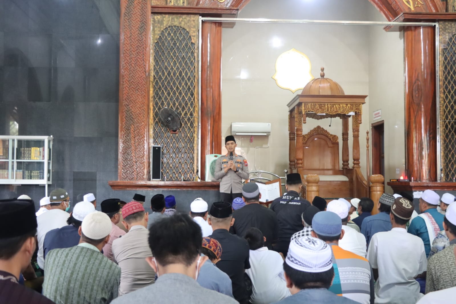 Safari Ramadhan, Kapolres Pasuruan Berikan Himbauan Kamtibmas Di Masjid