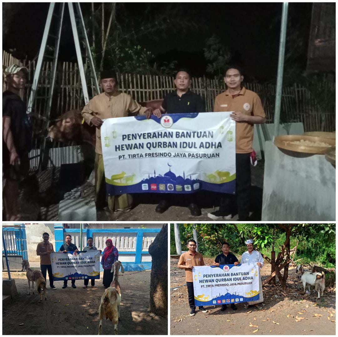 Moment Idhul Adha PT Tirta Fresindo Jaya Pasuruan Plant 2 Antusias Membagikan Hewan Kurban Melalui Program CSR